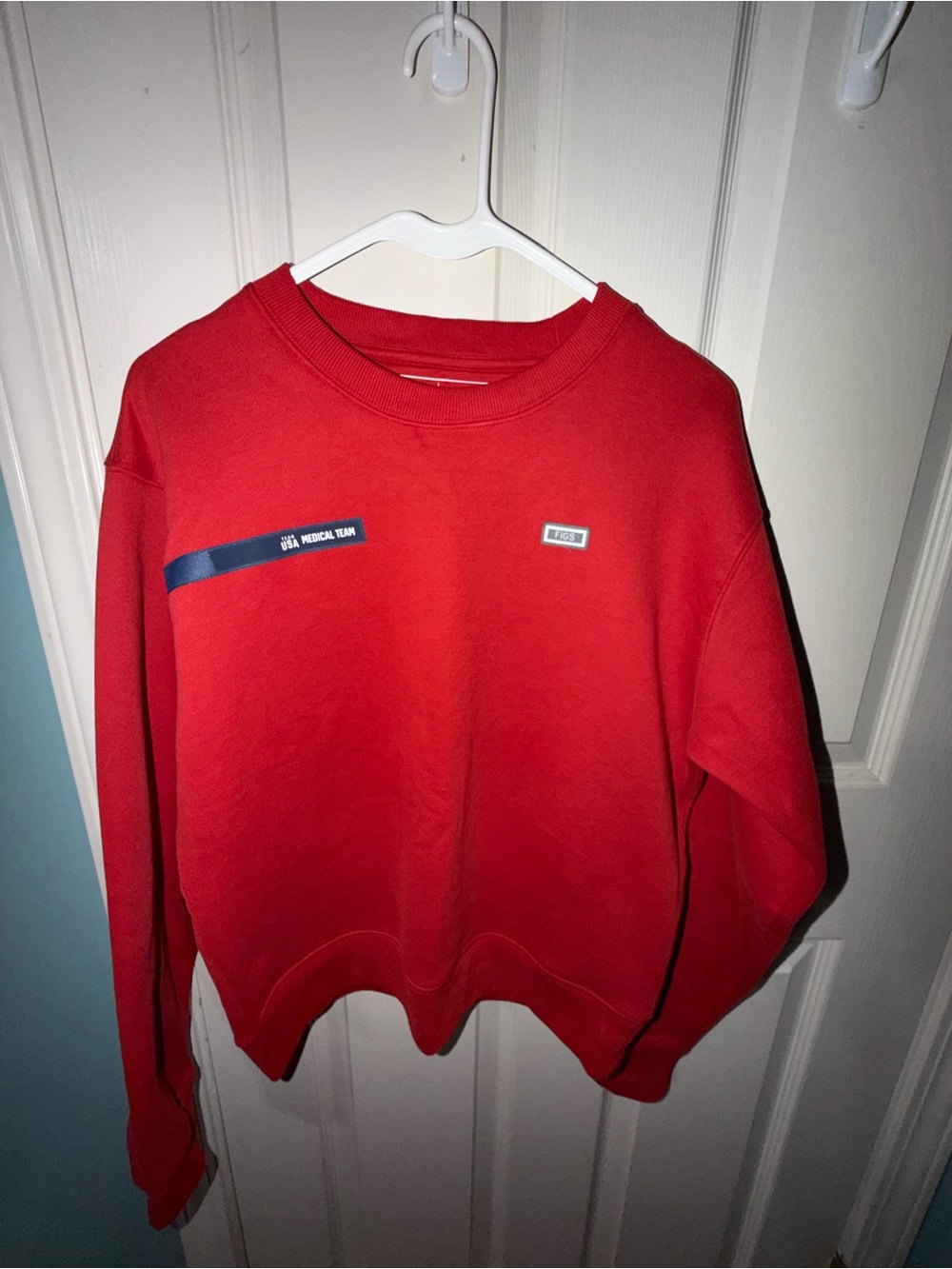 FIGS Women’s Team USA Red Crewneck NWOT Size Small